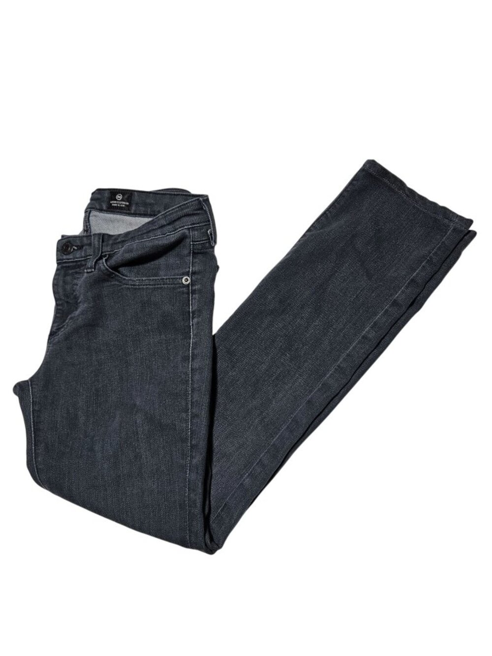 AG Stevie Slim Straight Jeans Womens Size 26 Low Rise Dark Wash Denim Pants